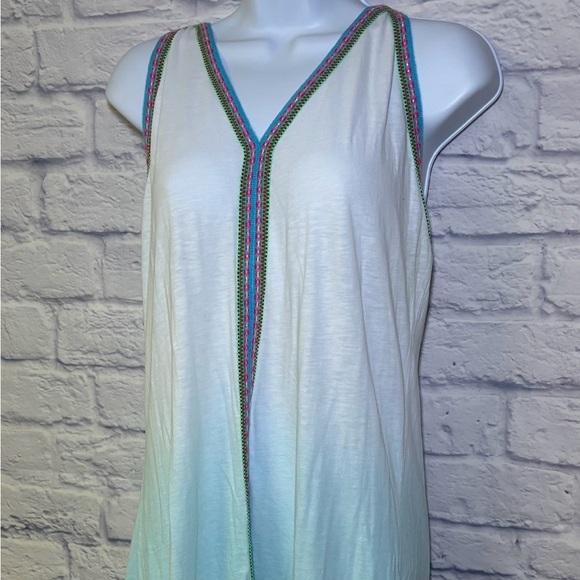 Pitusa Dresses & Skirts - Pitusa PIMA SUNDRESS Swimsuit Cover Up White Blue Ombre Beach Resort Wear